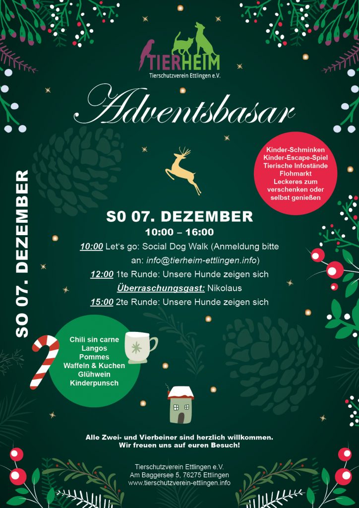 Plakat für den Adventsbasar 2025